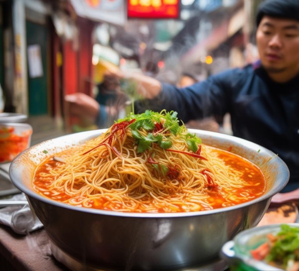 河粉美味秘制，辣得嘴唇发红，位于东营，值得一试！