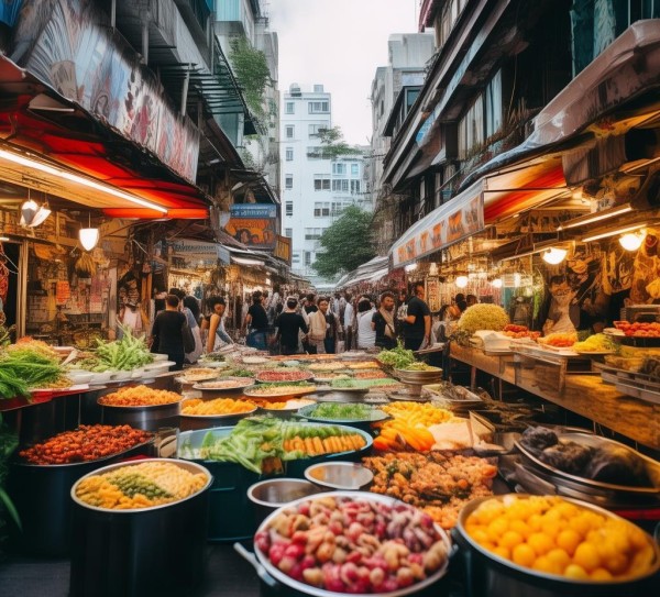 美食与城市文化之旅，美食广场让你的味蕾回归自然